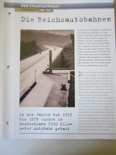 Die Reichsautobahnen Infokarte